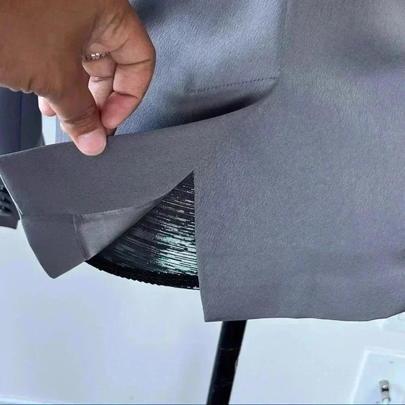FRENCH CONNECTION GREY  SATIN BLAZER SATIN BUTTONS SIZE 4 - Picture 10 of 16